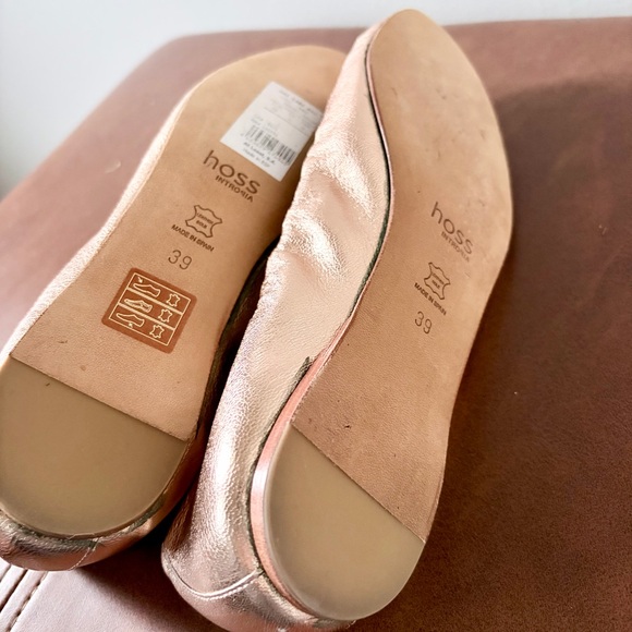 Hoss Intropia Rose Gold Ballet Flats EU Size 39 - Picture 8 of 9